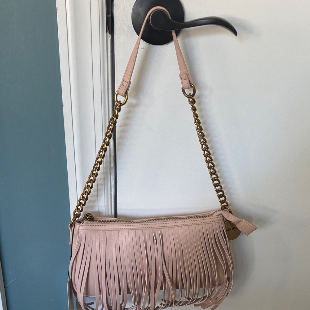 Steve Madden Blush Fringe Shoulder Bag